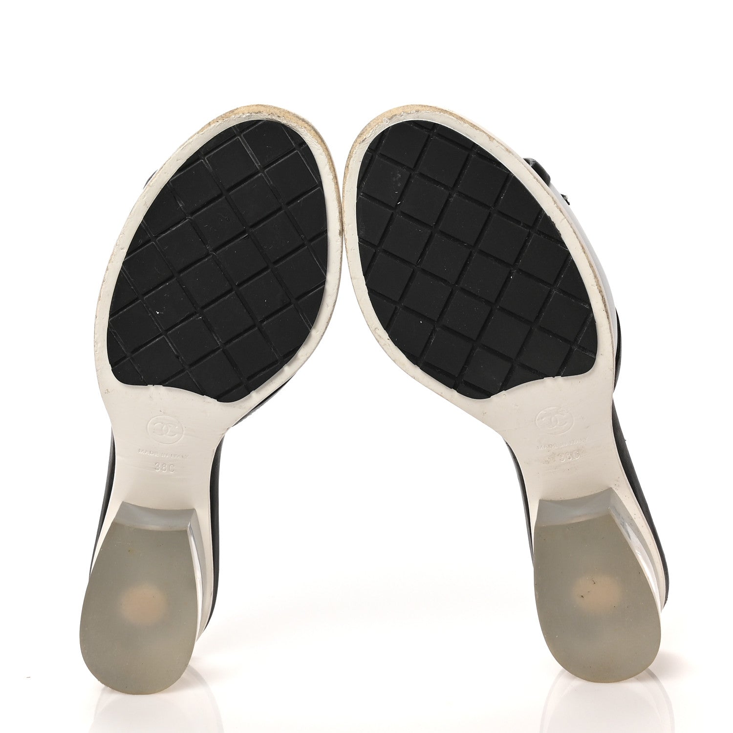 Chanel PVC Lambskin Logo Mules 38 Black 11 of 14