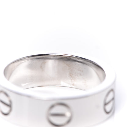 Cartier 18K White Gold 5.5mm LOVE Ring 49 4.75 5 of 5