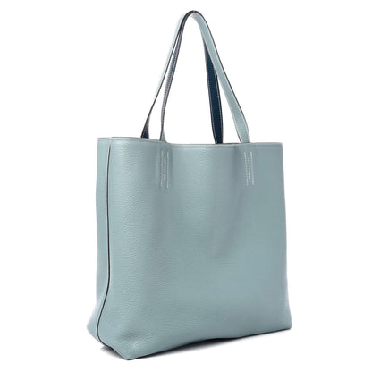 Hermes Taurillon Clemence Double Sens 36 Reversible Tote Ciel Bleu Saphir 3 of 15