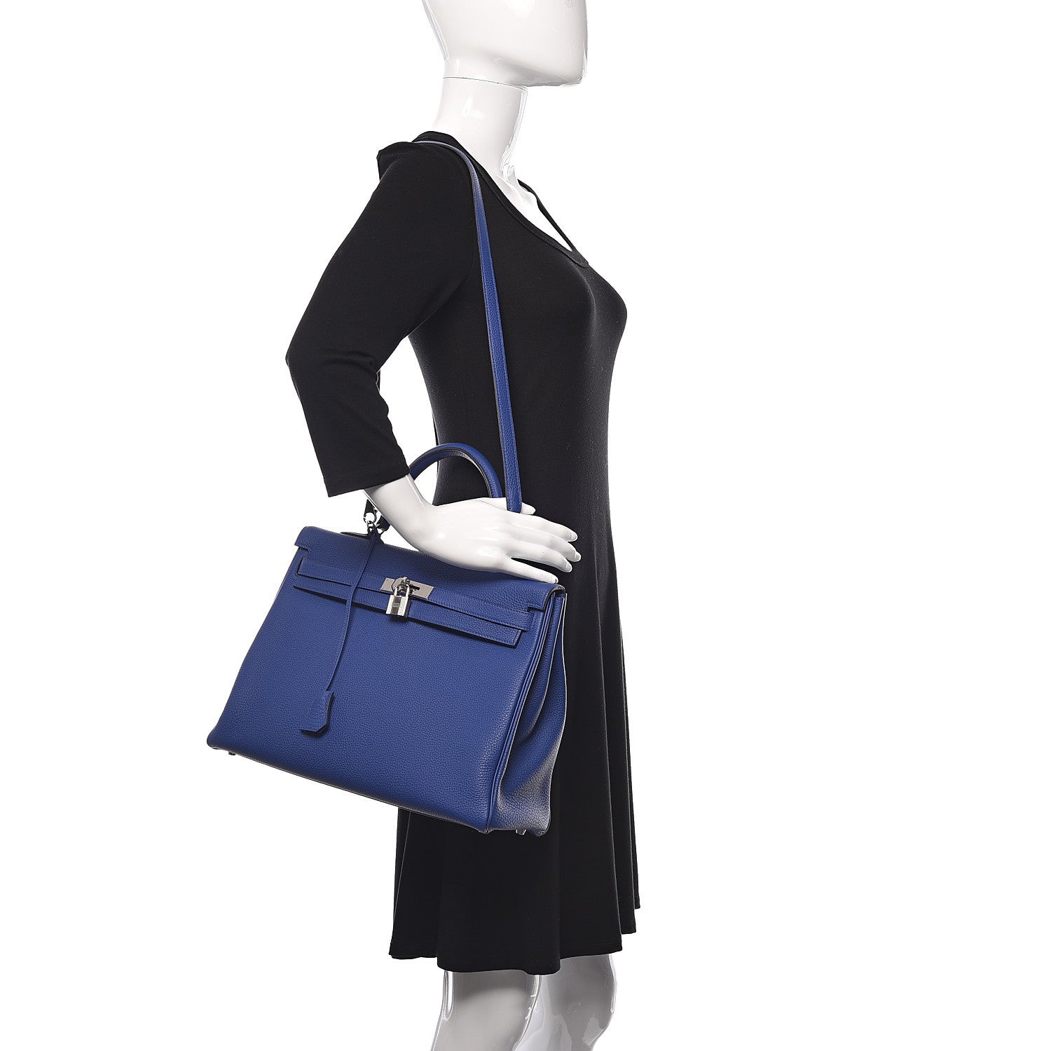 Hermes Togo Kelly Retourne 35 Bleu Electrique 2 of 42