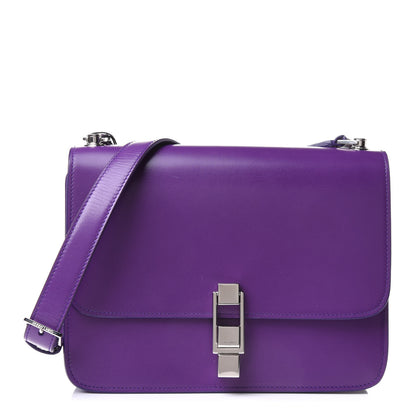 Saint Laurent Smooth Calfskin Carre Satchel Purple 1 of 12