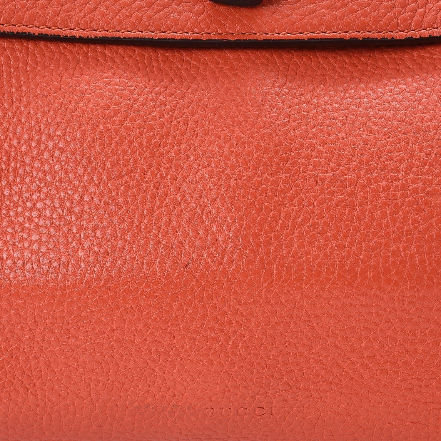 Gucci Cellarius Calfskin Large Bamboo Daily Top Handle Bag New Dark Orange 13 of 18