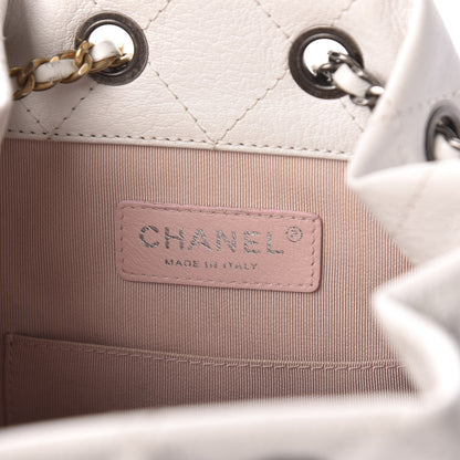 Chanel Patent Goatskin Quilted Small Gabrielle Backpack White 7 of 9