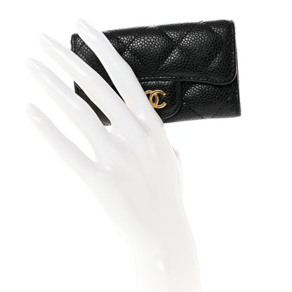 Chanel Caviar Quilted 6 Key Holder Black 2 of 8
