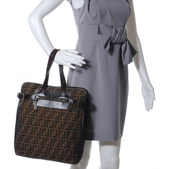 Fendi Zucca Shopper Tote Tobacco 11 of 18