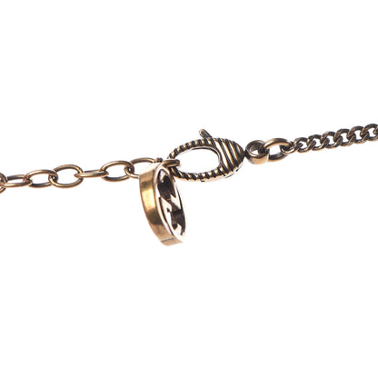 Gucci Metal Crystal Loved Short Necklace Aged Gold 5 of 7
