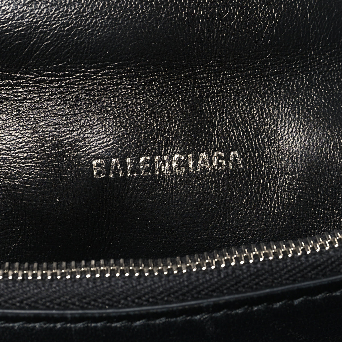 Balenciaga Washed Denim Quilted Medium Crush Chain Bag Black 6 of 11