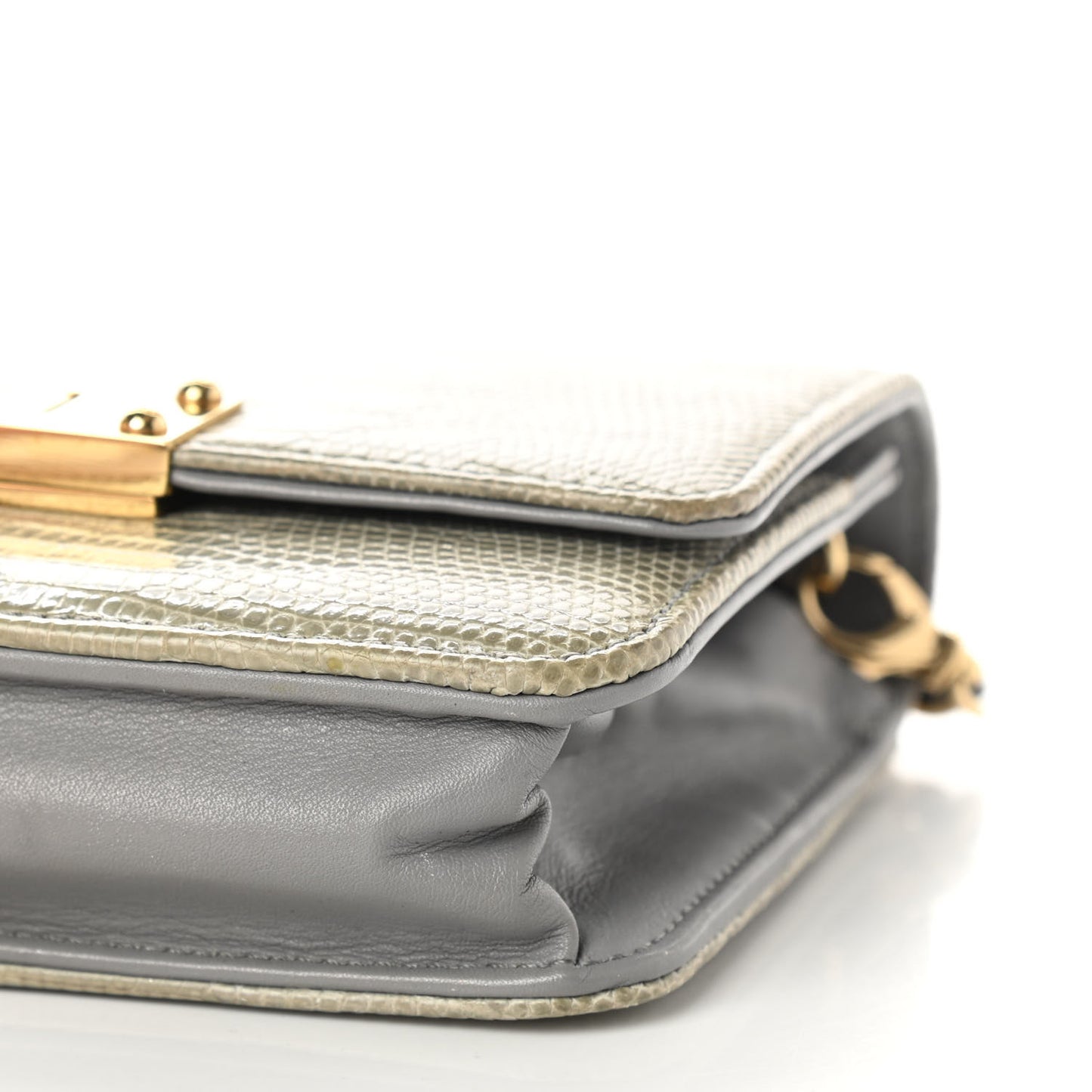 Lizard Golden Class Wallet on Chain WOC Grey