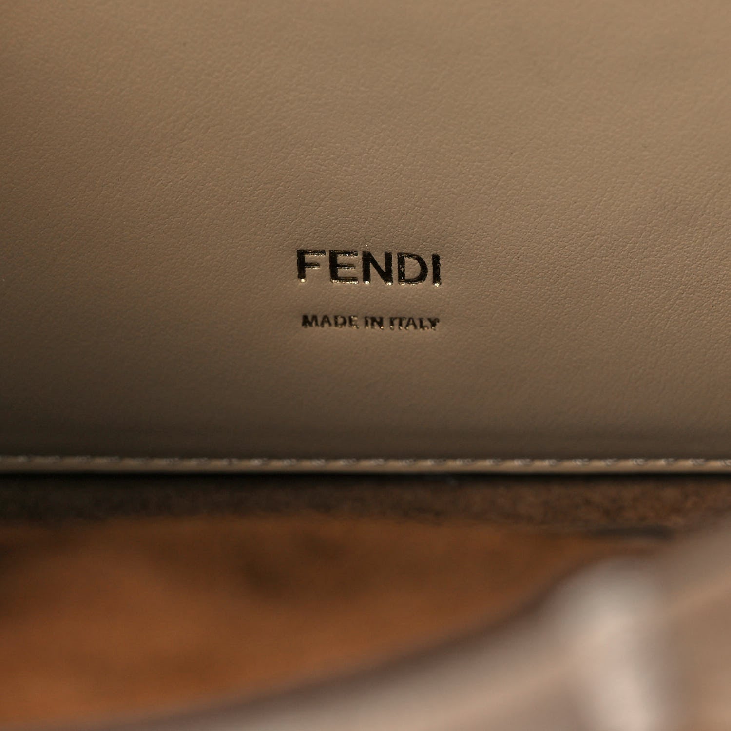 Fendi Agnello Old Shine Chamois F is Fendi Embossed Kan U Shoulder Bag Amido Nude 6 of 9