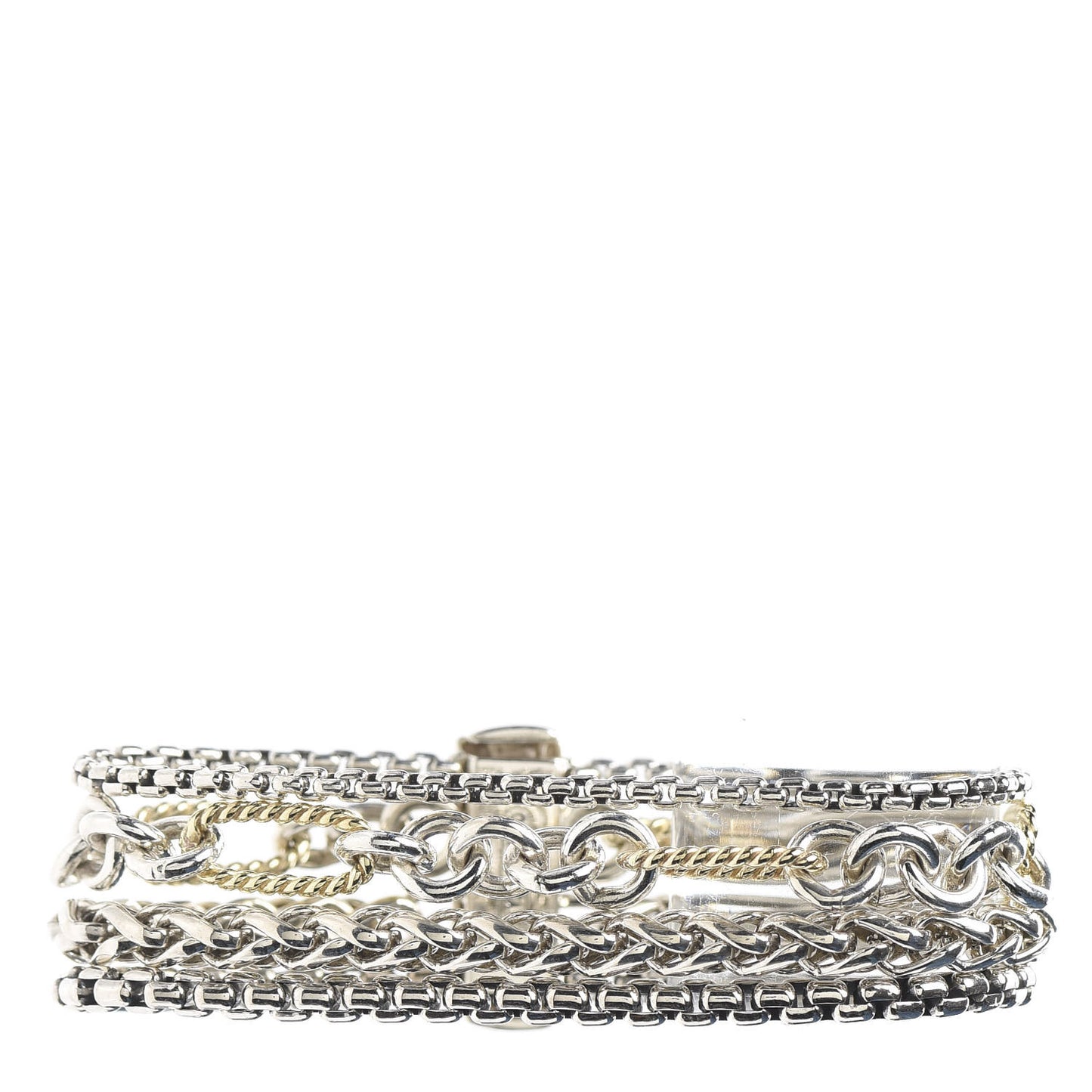 Sterling Silver 18K Yellow Gold 4 Strand Bracelet