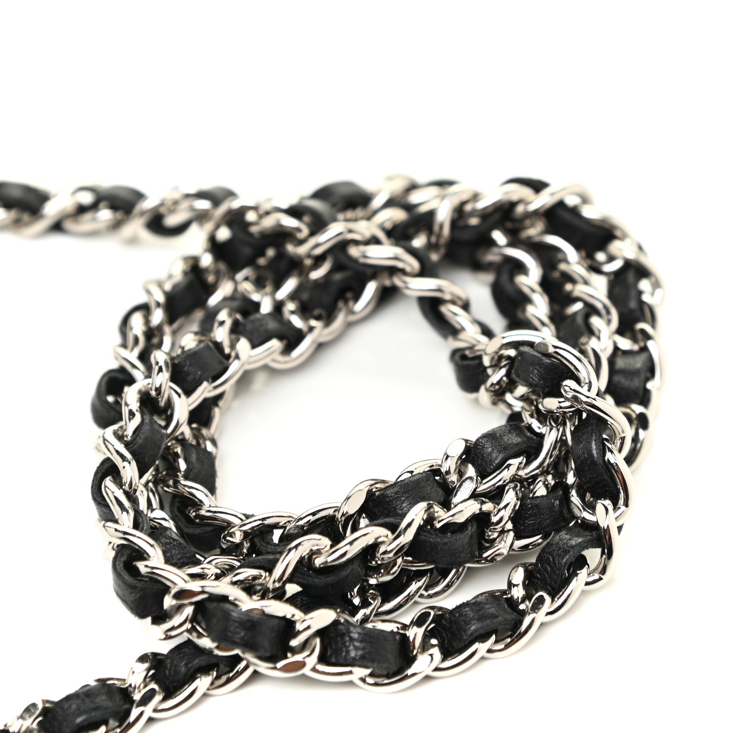 Chanel Lambskin Camellia Embossed Wallet on Chain WOC Black 17 of 17