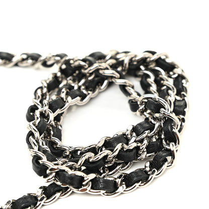 Chanel Lambskin Camellia Embossed Wallet on Chain WOC Black 17 of 17