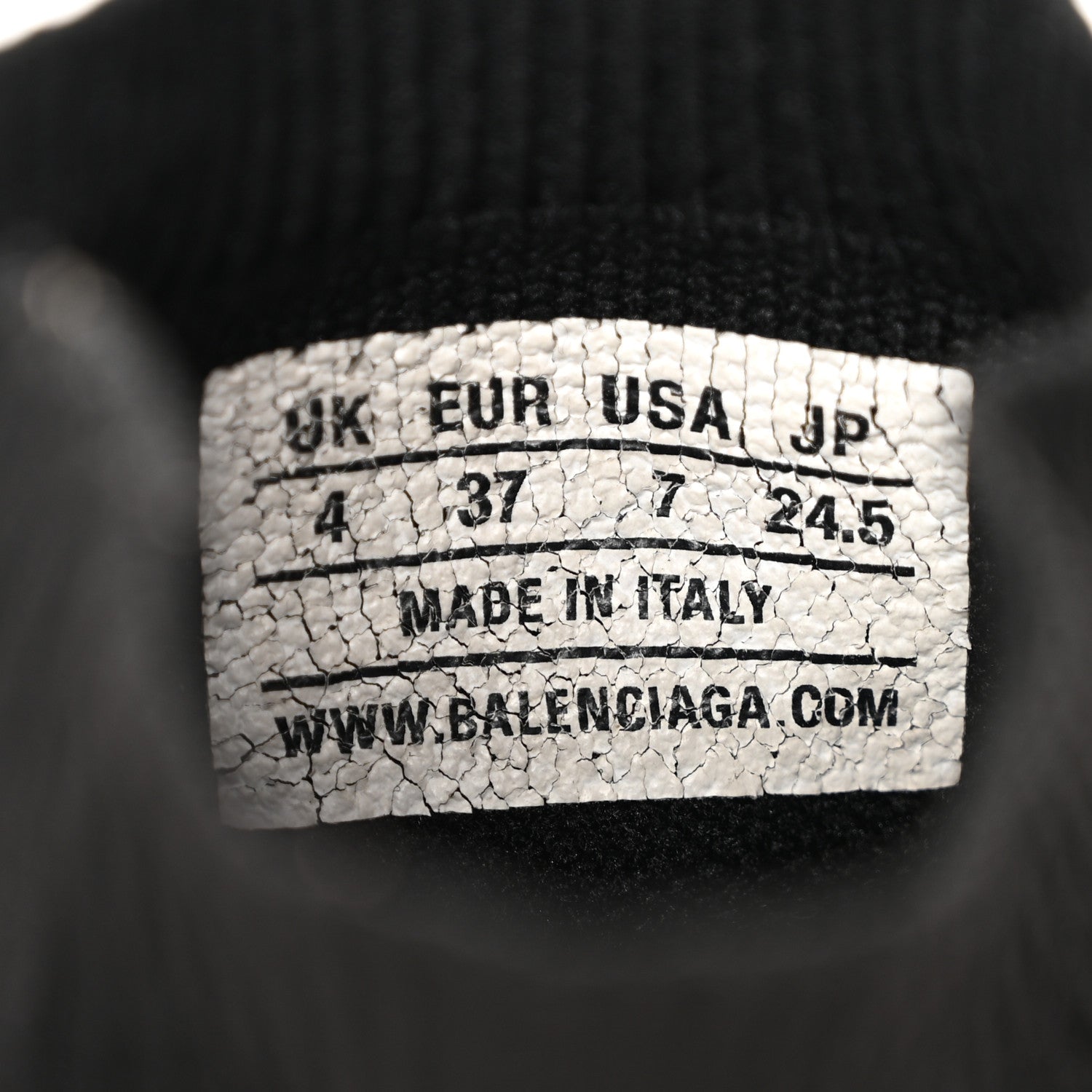 Balenciaga Neoprene Knit Womens Speed Sneakers 37 Black 7 of 9