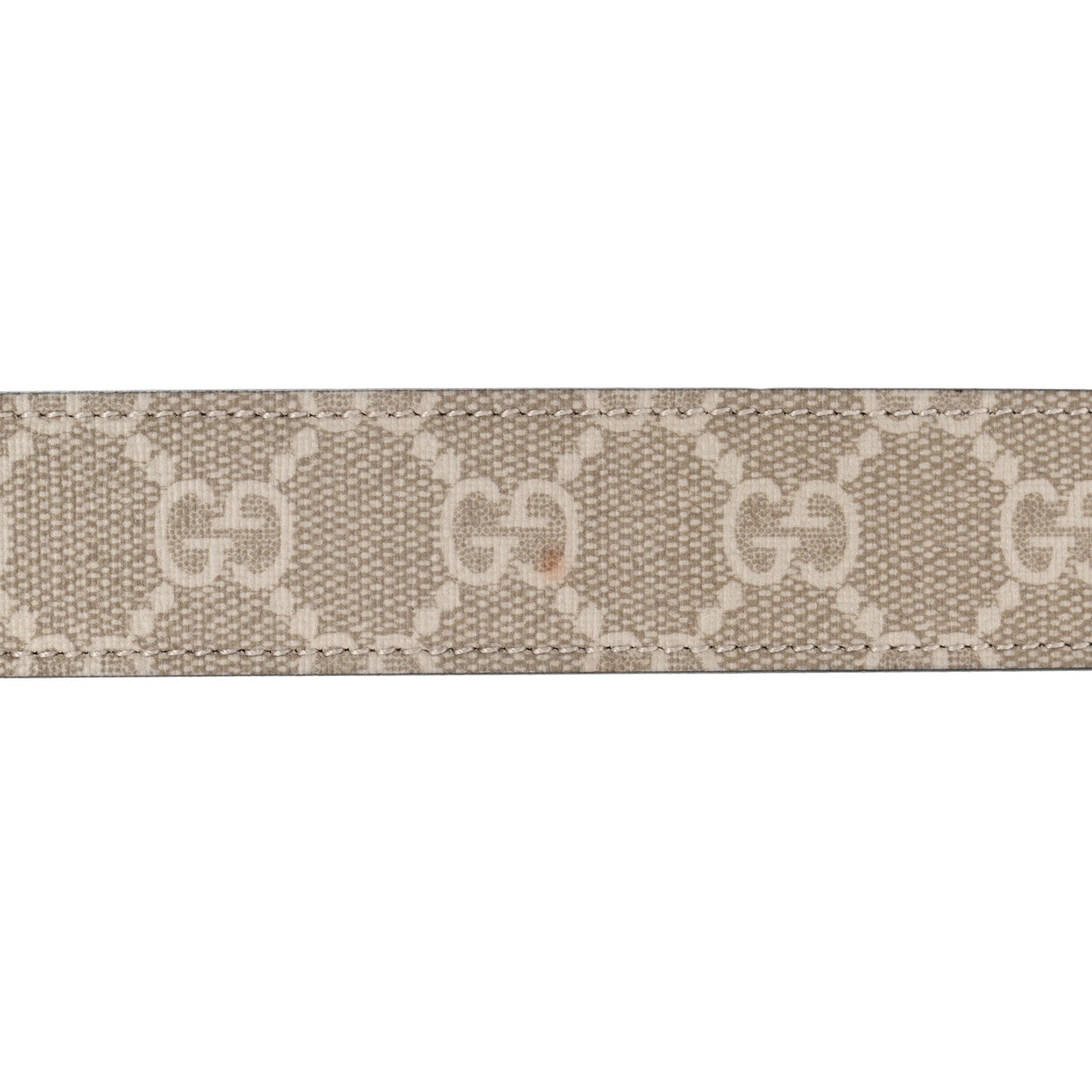 GG Supreme Monogram Calfskin Double G 30mm Belt 90 36 Beige Mystic White Oatmeal
