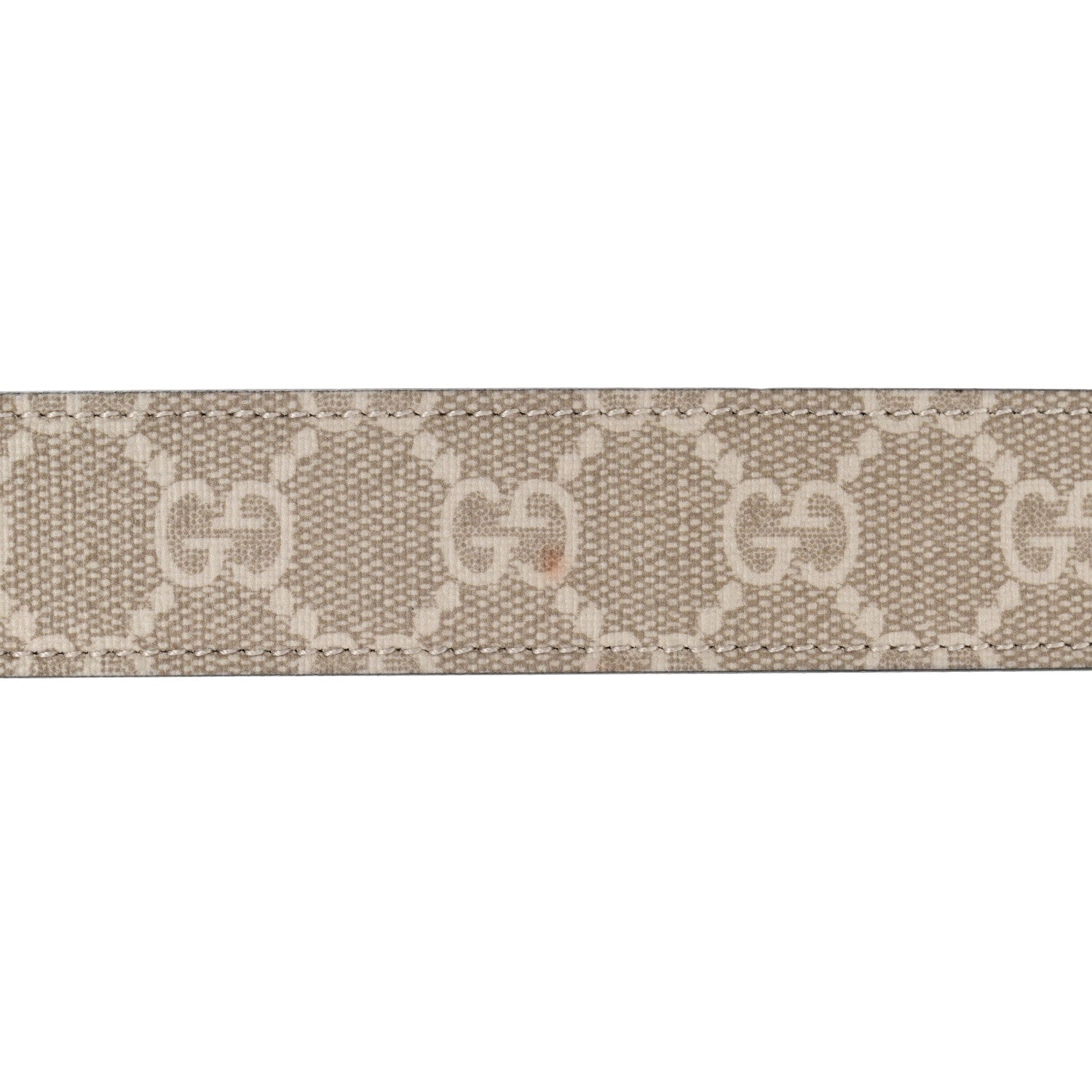 Gucci GG Supreme Monogram Calfskin Double G 30mm Belt 90 36 Beige Mystic White Oatmeal 6 of 7