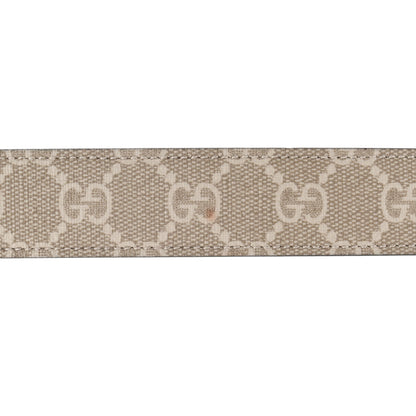 Gucci GG Supreme Monogram Calfskin Double G 30mm Belt 90 36 Beige Mystic White Oatmeal 6 of 7