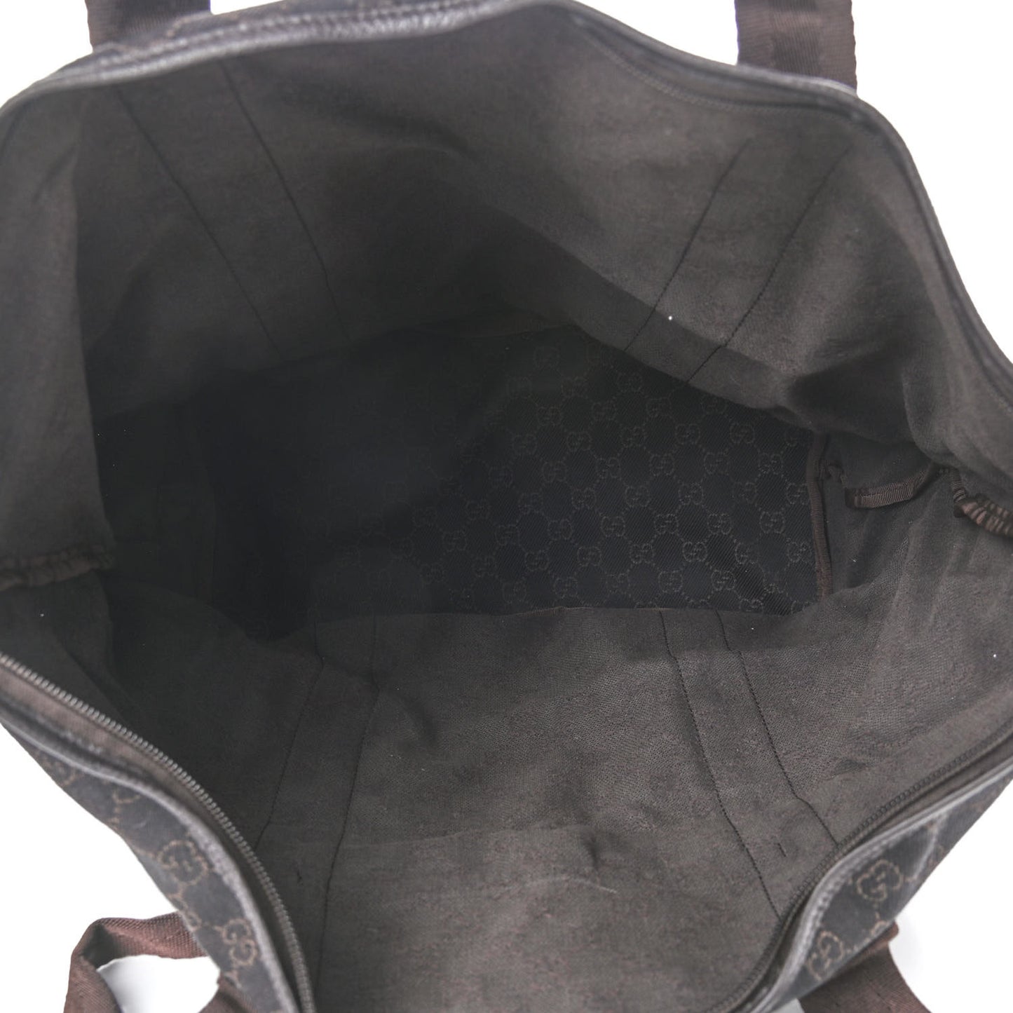 Denim Monogram Large Collapsible Travel Tote Dark Brown
