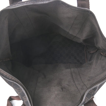 Gucci Denim Monogram Large Collapsible Travel Tote Dark Brown 5 of 10