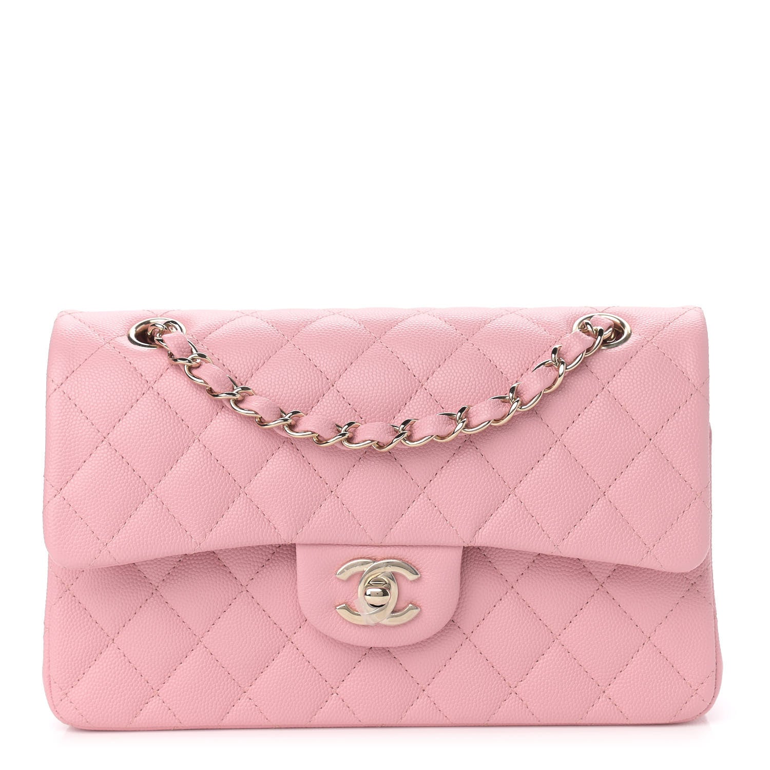 Chanel Caviar Quilted Small Double Flap Pink 1 of 9