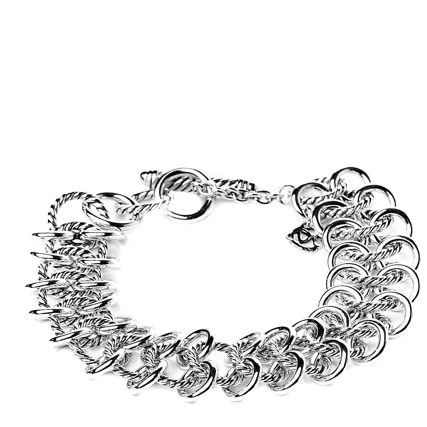 Sterling Silver 18K Yellow Gold Atlas Chainmail Link Bracelet