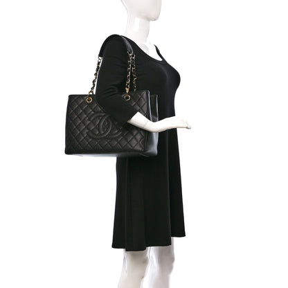 Chanel Caviar Quilted Grand Shopping Tote GST Black 2 of 11