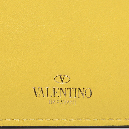 Valentino Garavani Vitello Rockstud Card Holder Naples Yellow 13 of 17