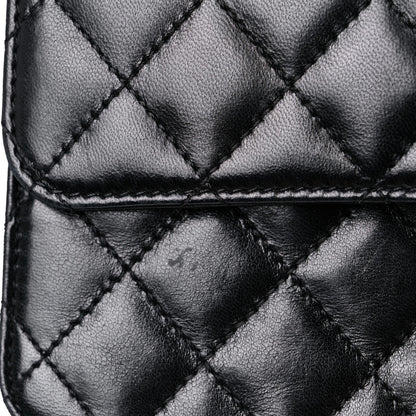 Chanel Lambskin Quilted Medium Crossing Times Flap Black 20 of 23