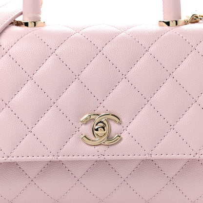 Chanel Caviar Quilted Mini Coco Handle Flap Light Pink 7 of 10