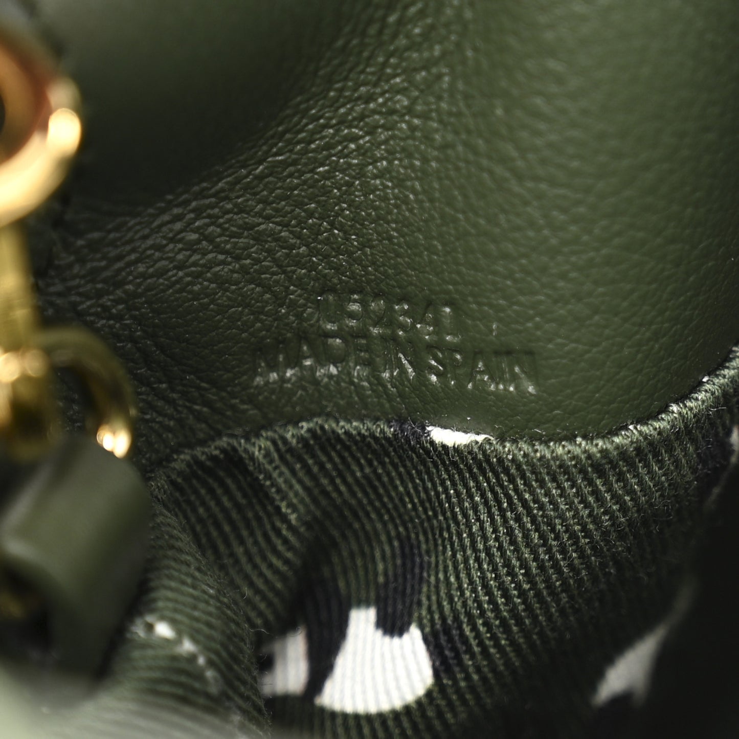 X SUNA FUJITA Nappa Panda Mini Flamenco Knot Clutch Bottle Green