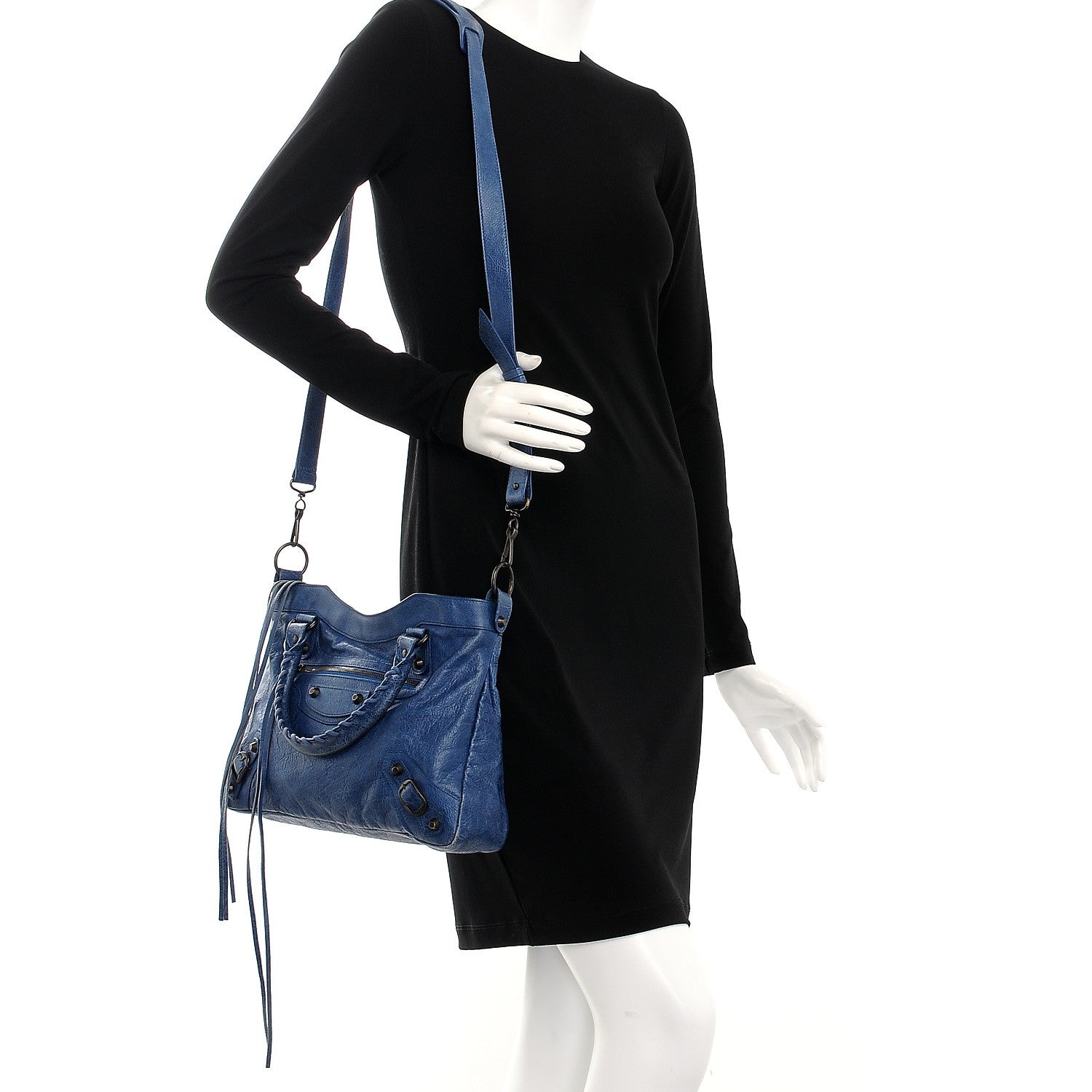 Balenciaga Agneau Classic Hardware Town Bleu Cobalt Bleu Electric 2 of 8
