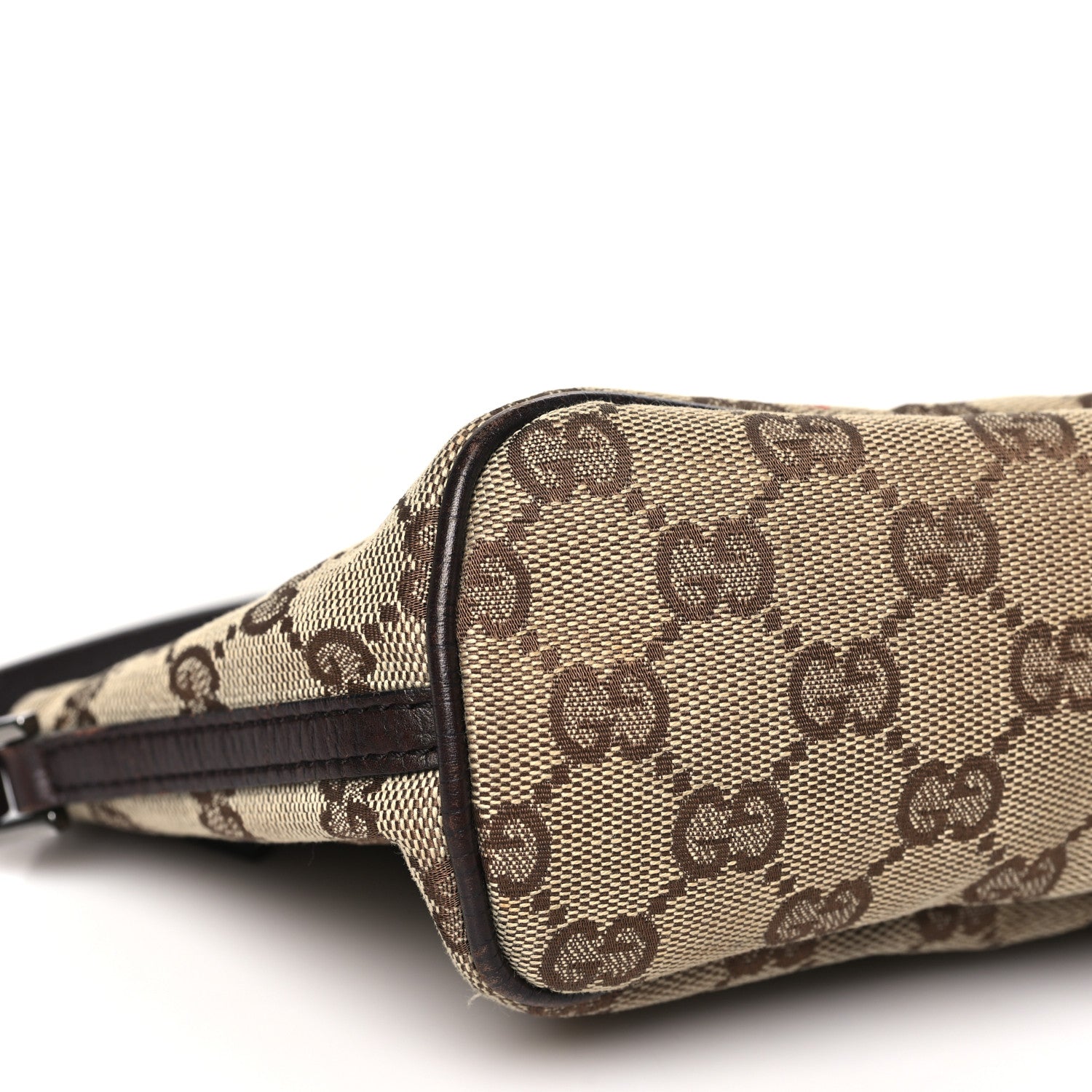 Gucci Monogram Web Boat Pochette Brown 9 of 12