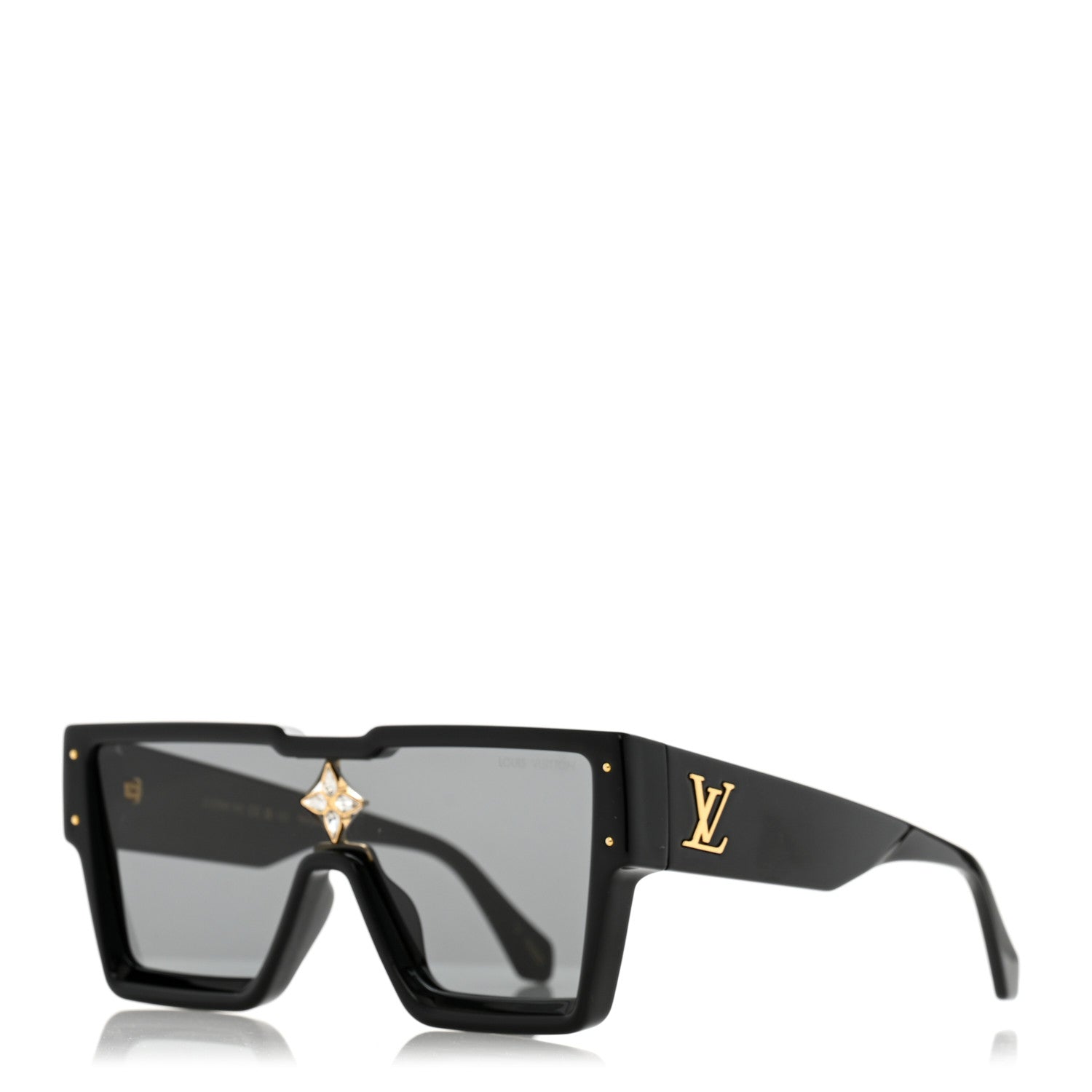 Louis Vuitton Acetate Swarovski Crystal Cyclone Sunglasses Z1578W Black 1 of 8