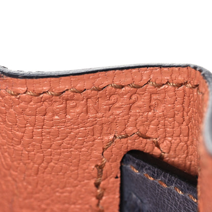 Hermes Ostrich Horseshoe Kelly Sellier 28 Terre Cuite Gris Agate 24 of 39