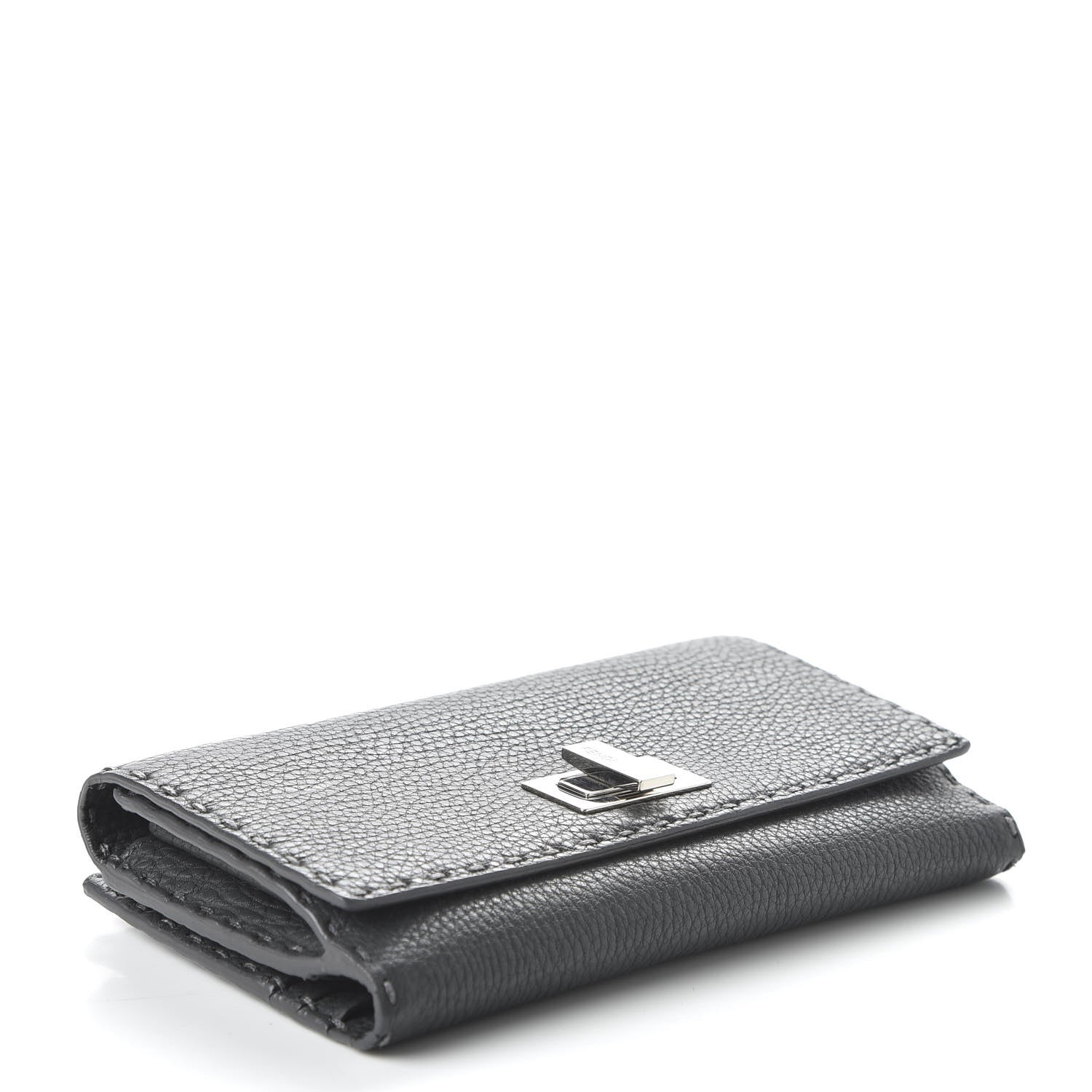 Fendi Cuoio Romano Selleria Peekaboo Continental Wallet Asfalto 7 of 22
