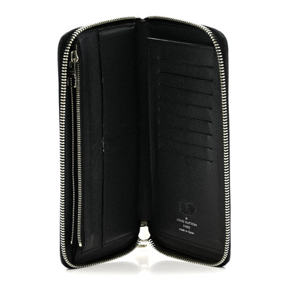 Louis Vuitton Taiga Vertical Zippy Wallet Black 5 of 9