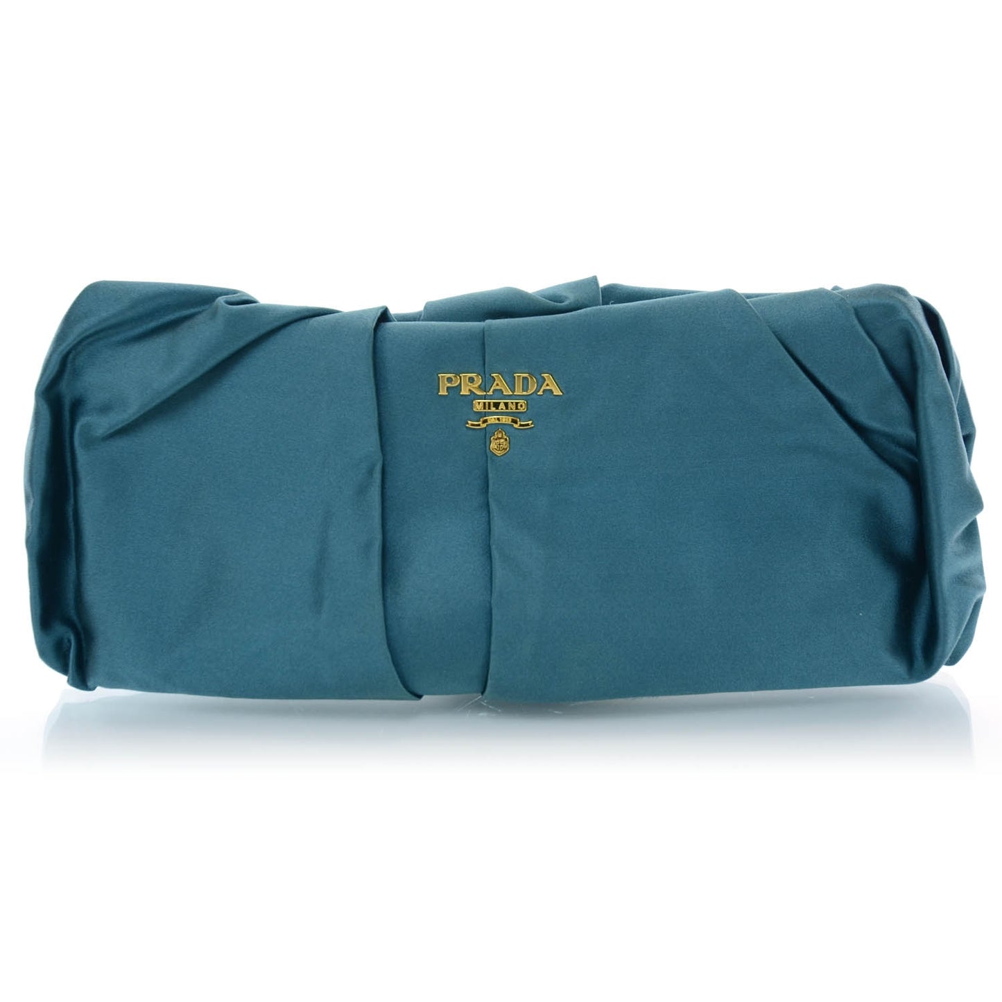 Satin Frame Evening Bag Turchese