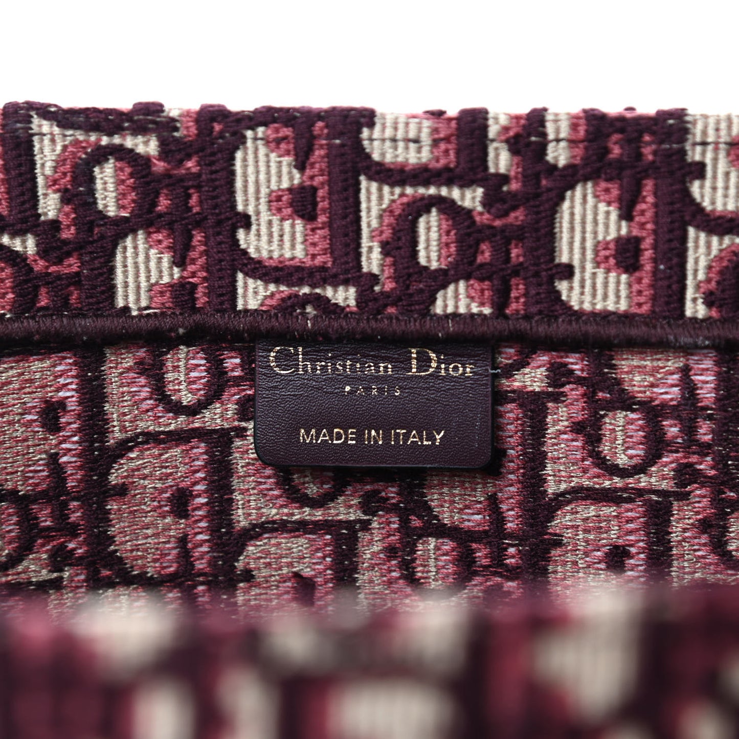Oblique Medium Book Tote Burgundy Multicolor