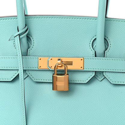 Hermes Epsom Birkin 30 Bleu Atoll 7 of 9