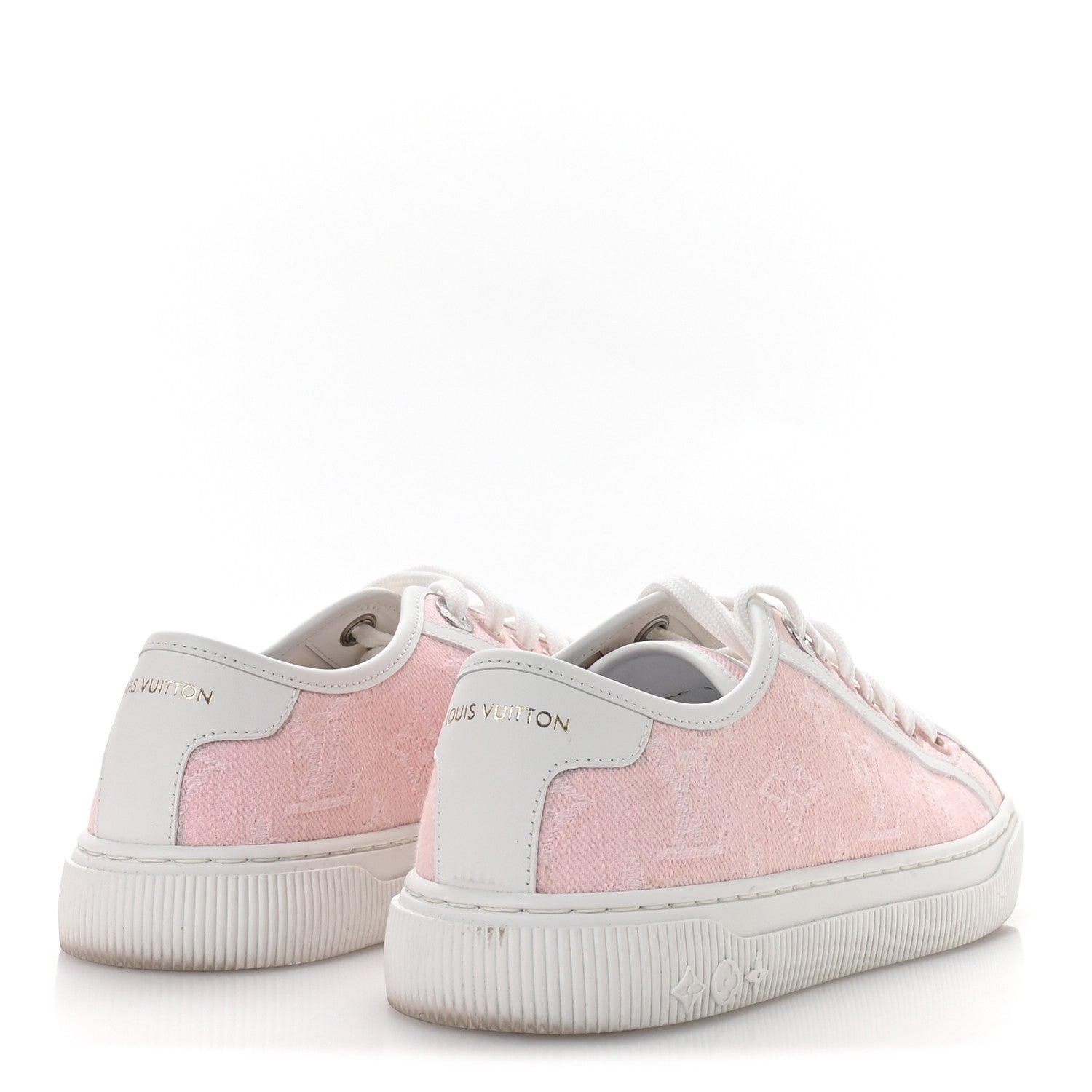 Louis Vuitton Denim Monogram Lagoon Sneakers 35 Pink 5 of 9