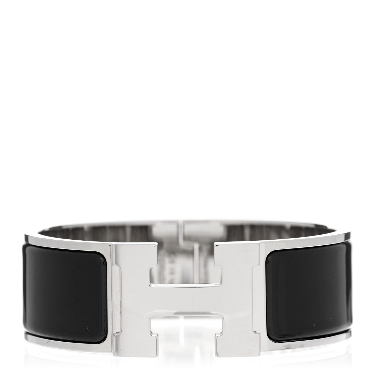 Enamel Wide Clic Clac H Bracelet PM Black