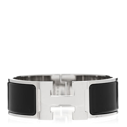 Hermes Enamel Wide Clic Clac H Bracelet PM Black 1 of 4