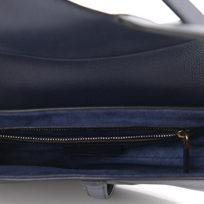 Christian Dior Grained Calfskin Saddle Bag Navy 4 of 9