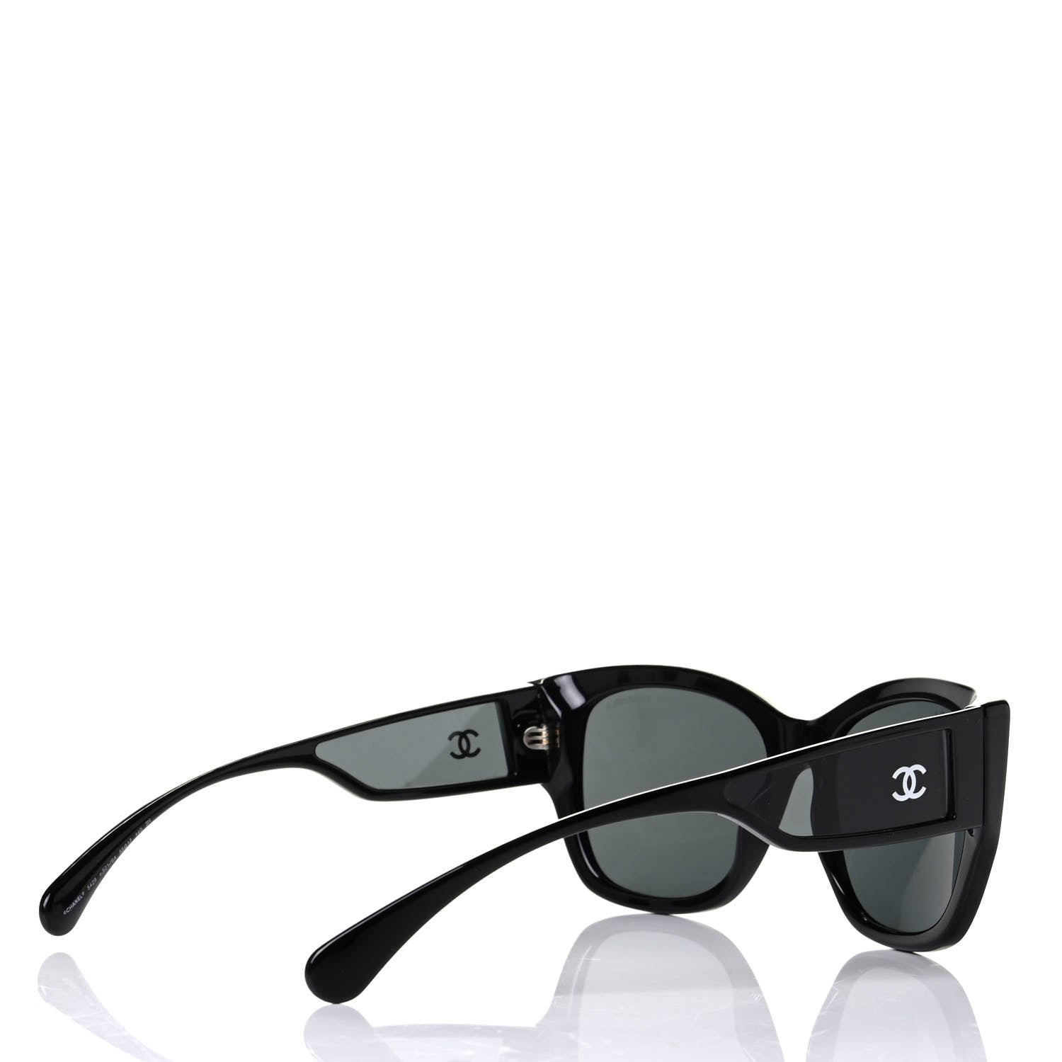 Chanel Acetate Butterfly Signature CC Sunglasses 5429 Black 4 of 5