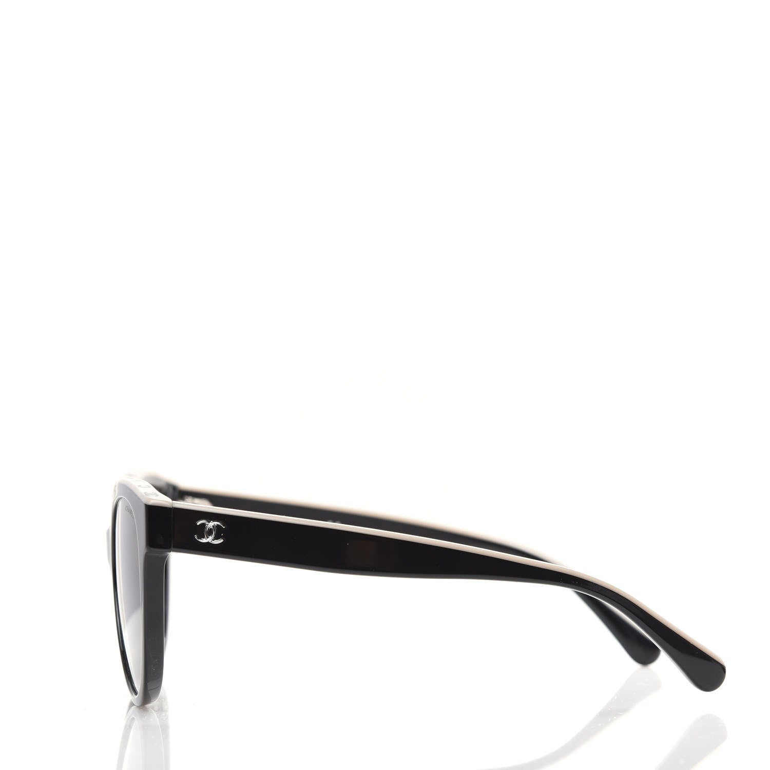 Chanel Acetate CC Butterfly Sunglasses 5414 Black Beige 3 of 9