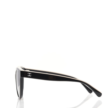 Chanel Acetate CC Butterfly Sunglasses 5414 Black Beige 3 of 9