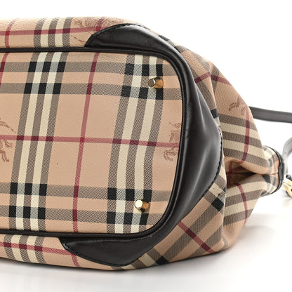 Burberry Haymarket Check Tote Chocolate 9 of 9