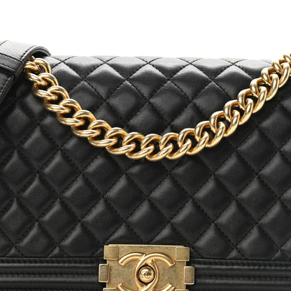 Chanel Lambskin Quilted Medium Boy Flap Black 8 of 12