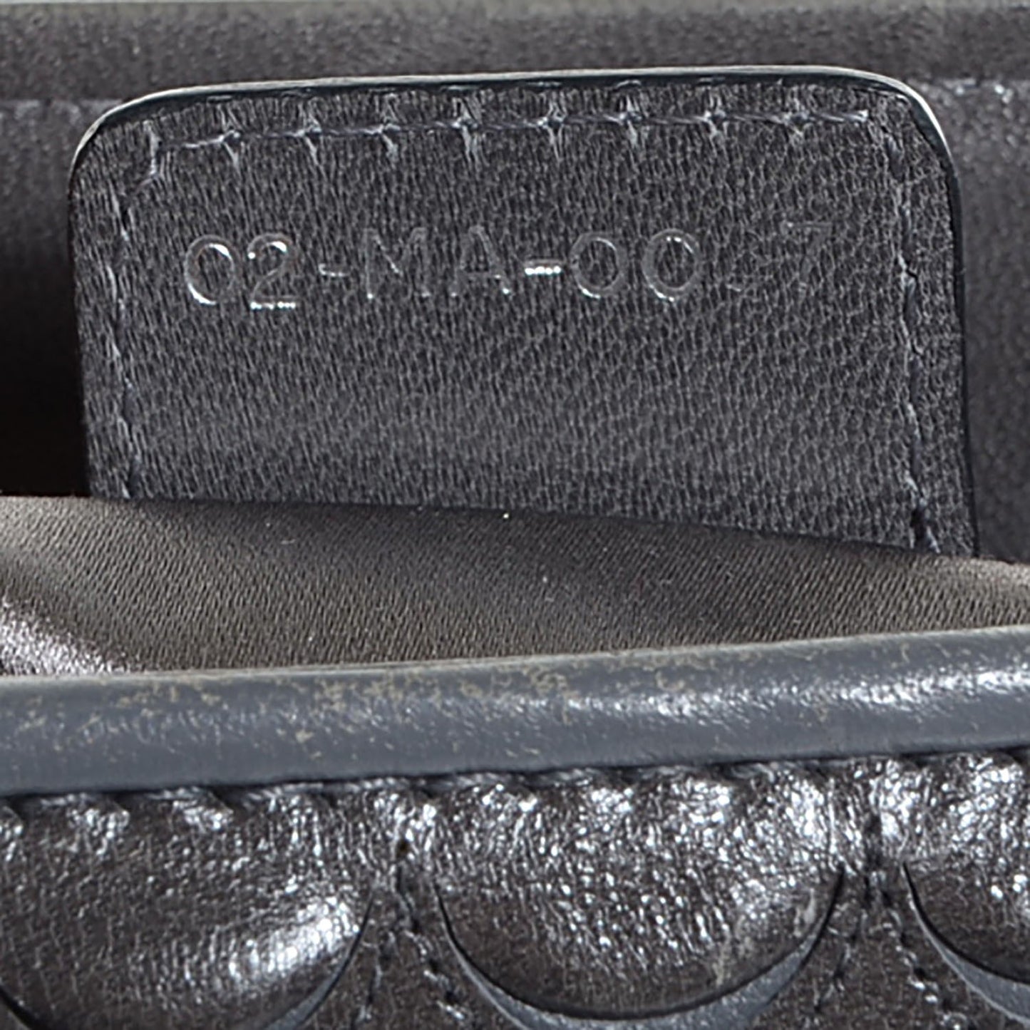 Lambskin Fish Scale Detail Medium Lady Dior