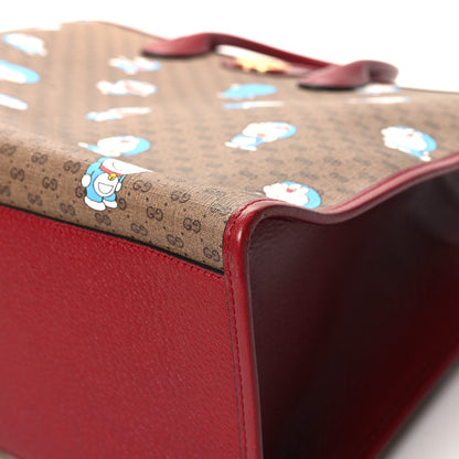 Gucci X DORAEMON Mini Vintage GG Supreme Monogram Large Tote Bag Beige Cherry Red 10 of 14