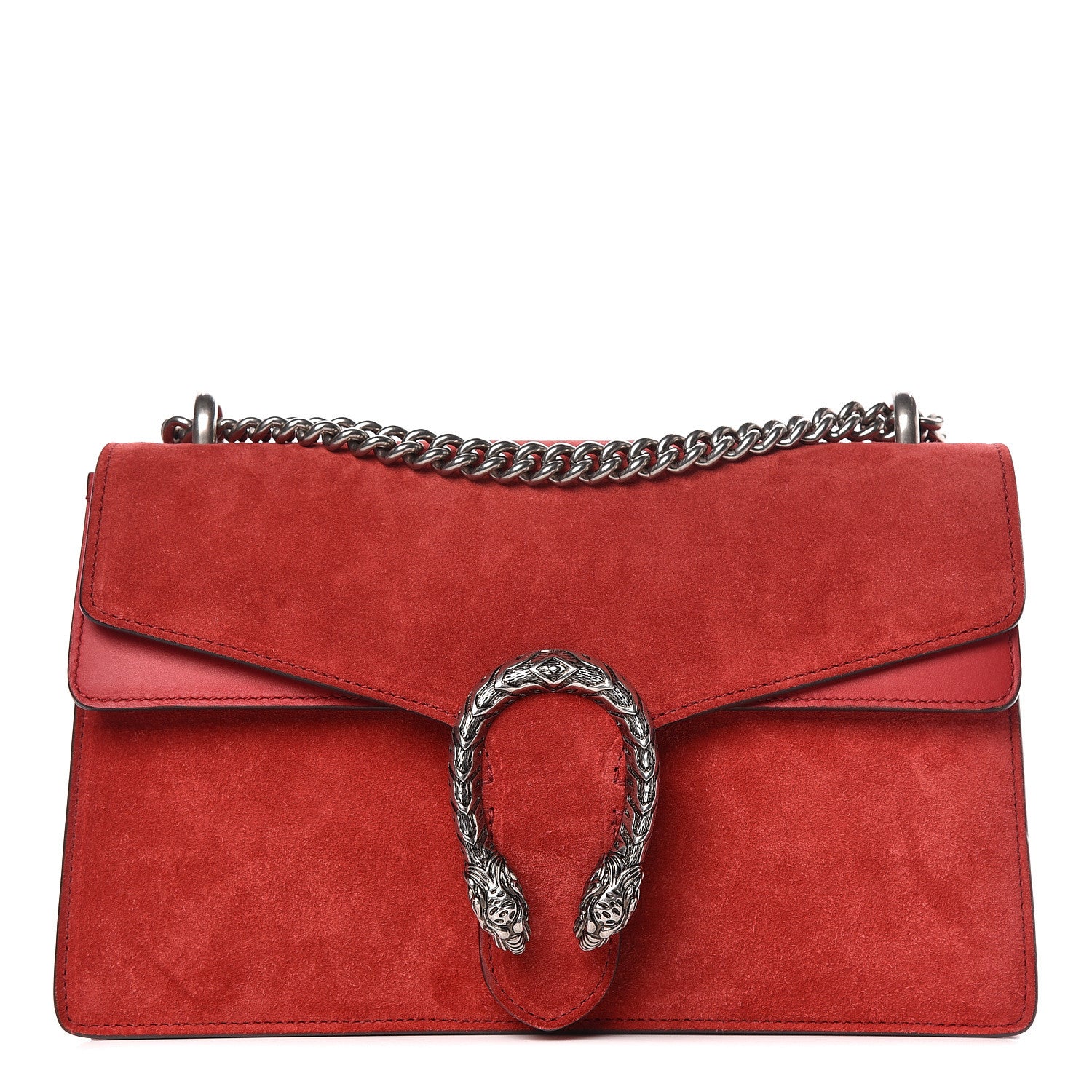 Gucci Suede Vitello Velvet Small Dionysus Shoulder Bag Vulcanic Red 1 of 12